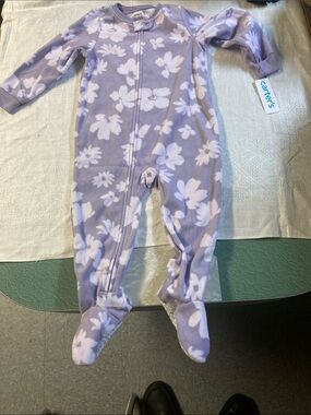NWT Purple Floral Carters 2T onesie.